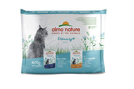 Almo Nature - Multipack Holistic Urinary Help Poissons et Volaille pour Chats - 6x70g