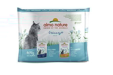 Almo Nature - Multipack Holistic Urinary Help Poissons et Volaille pour Chats - 6x70g