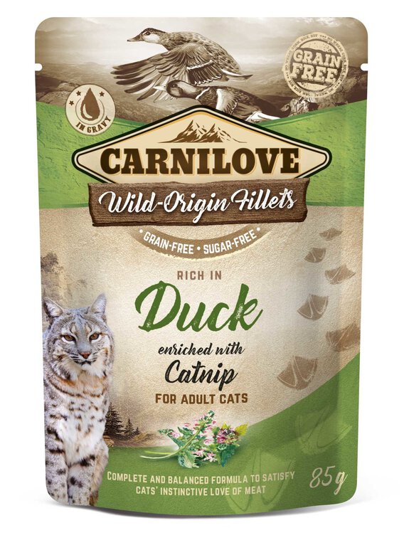 Carnilove - Chat Adulte Canard Et Herbe À Chat - Pochon - 85g image number null