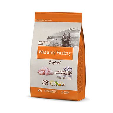 Nature's Variety - Croquettes Original Adulte à la Dinde pour Chien - 10Kg