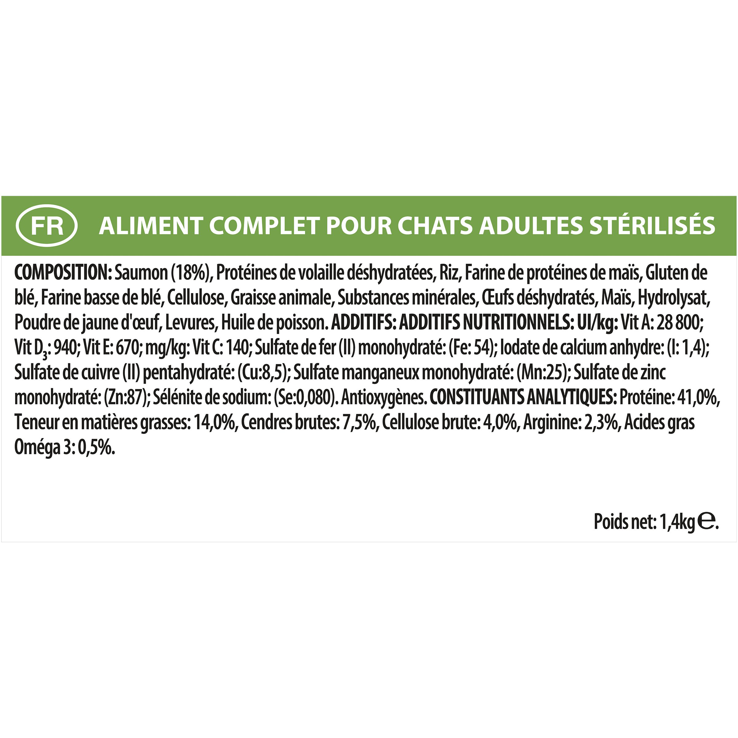 Pro Plan - Croquettes LiveClear +1 St&eacute;rilis&eacute; Saumon pour Chat - 1,4Kg Image num&eacute;ro 4