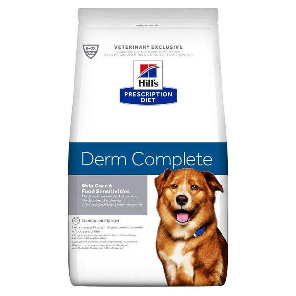 Hill's - Croquettes Prescription Diet Derm Complete pour Chiens - 12Kg Image num&eacute;ro 1