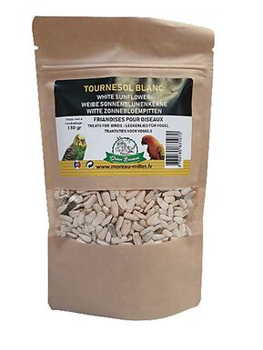 Gasco - Sachet Friandises Tournesol Blanc pour Oiseaux - 130g