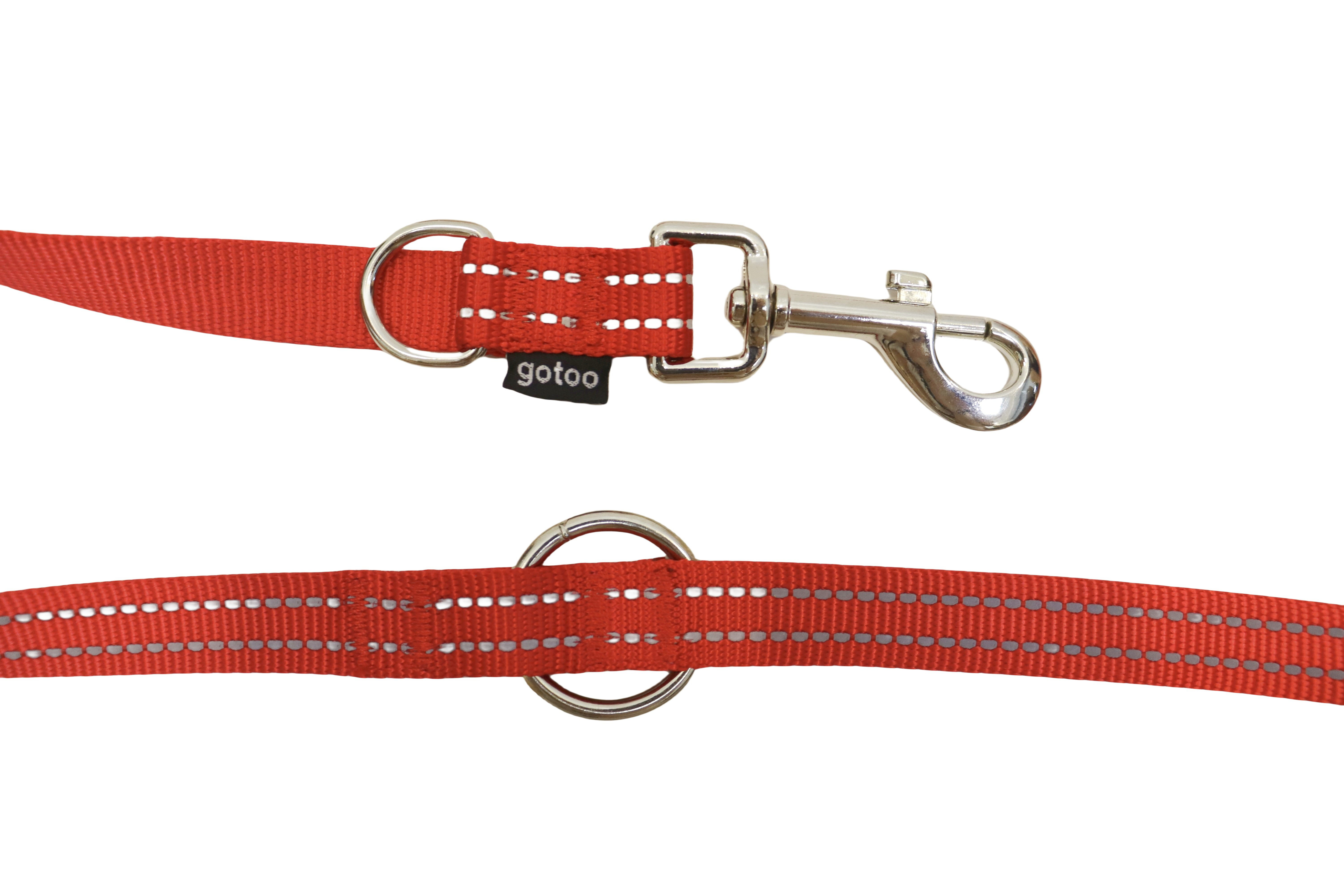Gotoo - Laisse Essentials Multi Position Rouge pour Chien Image num&eacute;ro 2