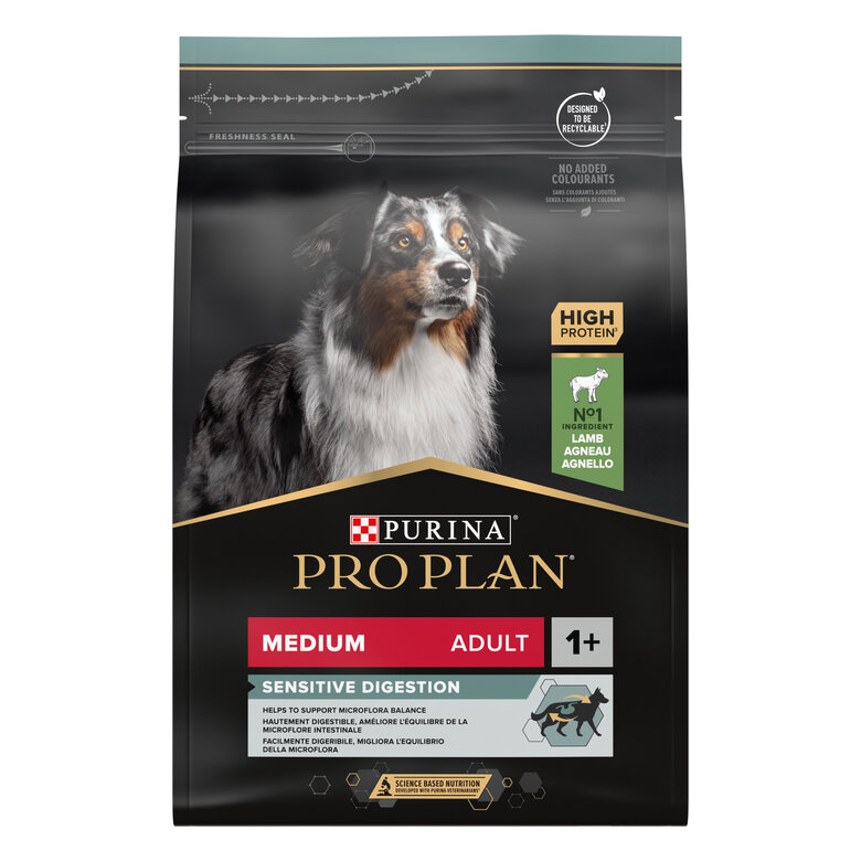 Pro Plan - Croquettes Medium Adult Sensitive Digestion à l'Agneau pour Chien - 3Kg Image numéro 1 Pro Plan - Croquettes Medium Adult Sensitive Digestion à l'Agneau pour Chien - 3Kg Image numéro 1