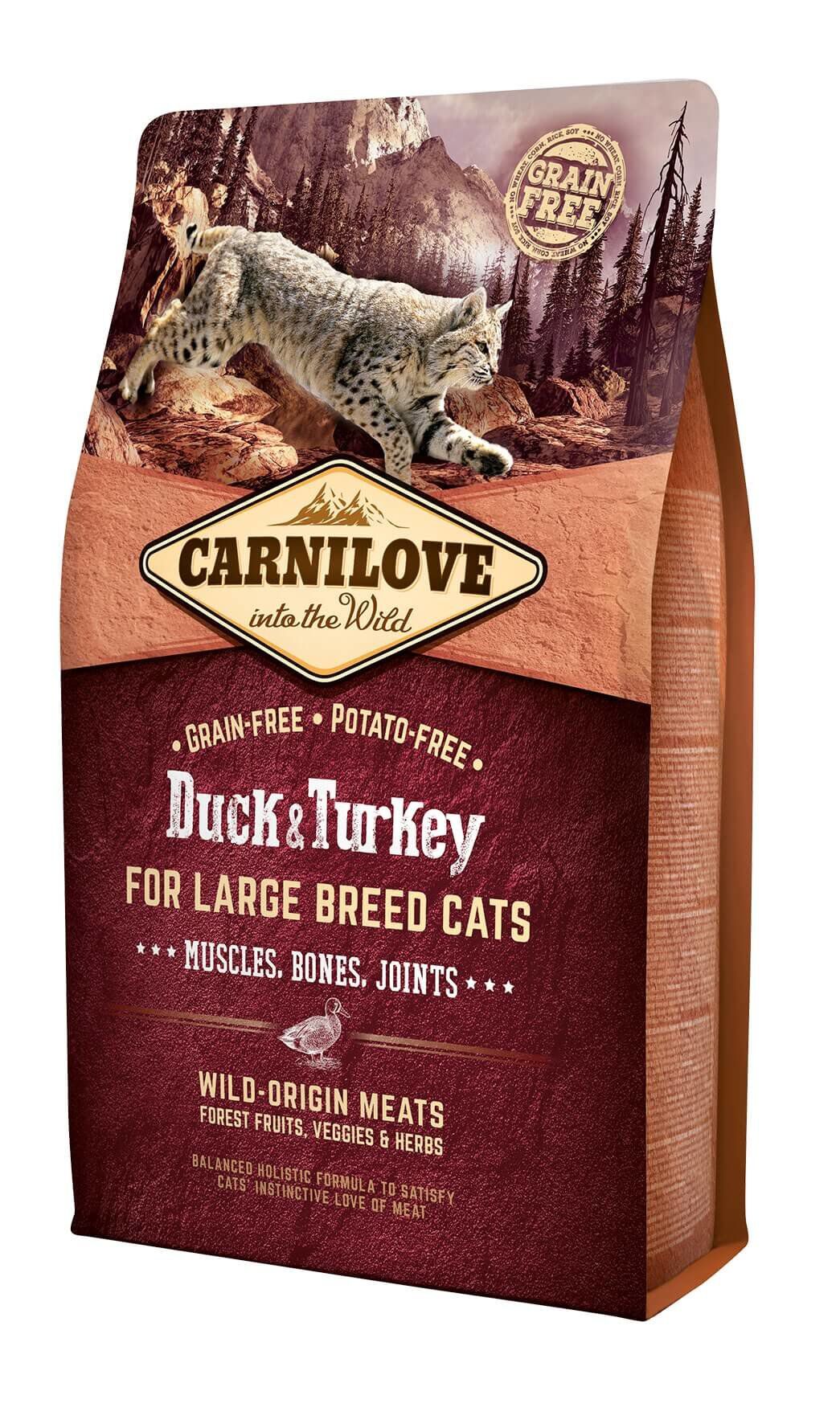 Carnilove - Croquettes Canard et Dinde pour Grand Chat - 2Kg Image num&eacute;ro 1