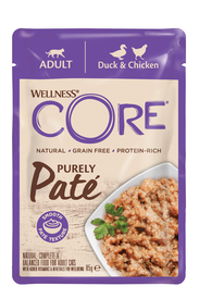 WELLNESS CORE - Repas Complet Purely Pâté au Poulet & Canard - 85g