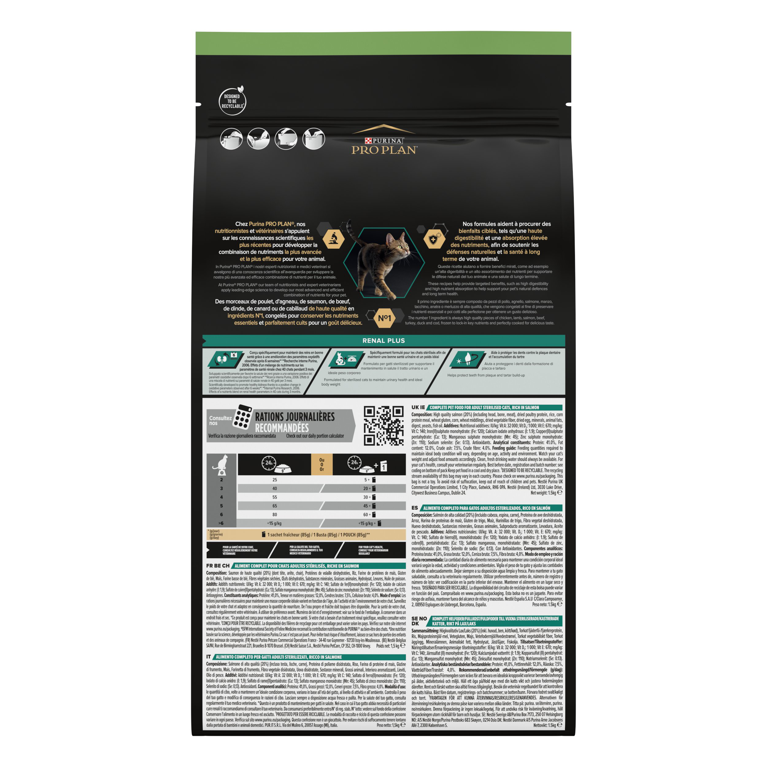 Pro Plan - Croquettes Sterilised au Saumon pour Chat Adulte St&eacute;rilis&eacute; - 1,5Kg Image num&eacute;ro 4