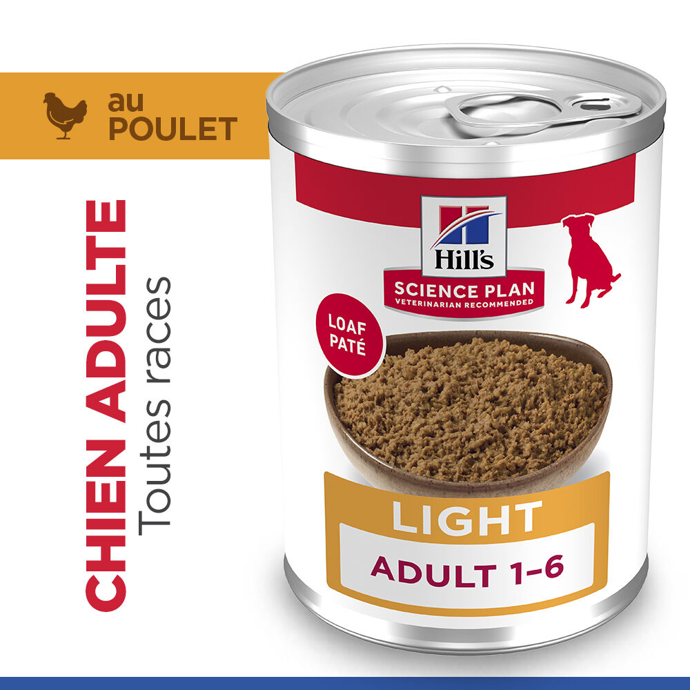 Hill's Science Plan - Adult Light Boite Pour Chien Poulet  - 370g Image num&eacute;ro 6