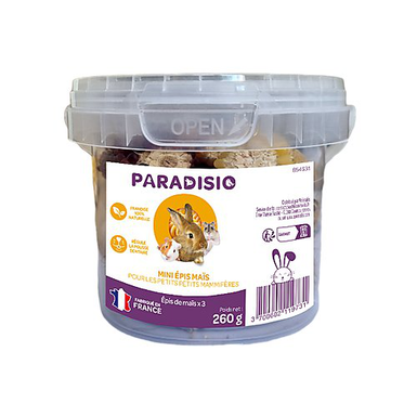 Paradisio - Epis de Mini Maïs Couleur en Morceaux pour Rongeurs - 260g