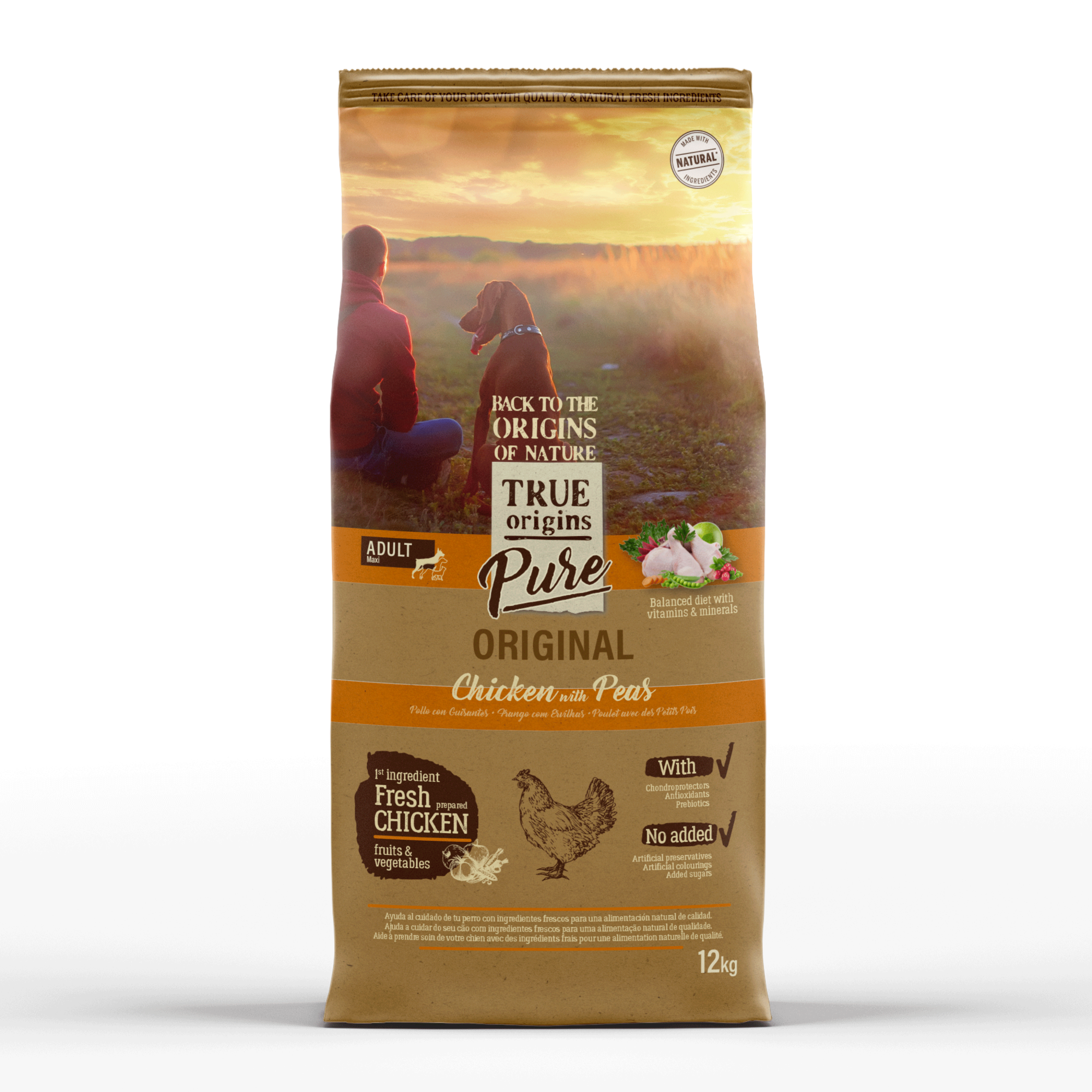 True Origins Pure - Croquettes Poulet et Pois pour Chien Adulte de Grande Race - 12kg Image num&eacute;ro 1