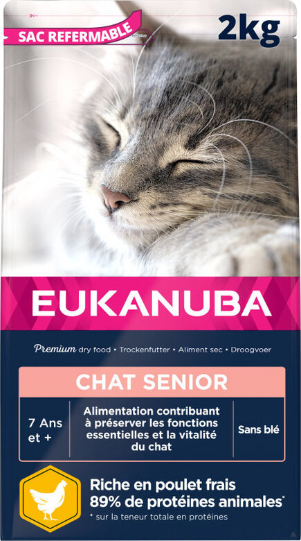 Eukanuba -  Croquettes Chat Senior Condition Optimale Toutes Races Poulet 2kg image number null