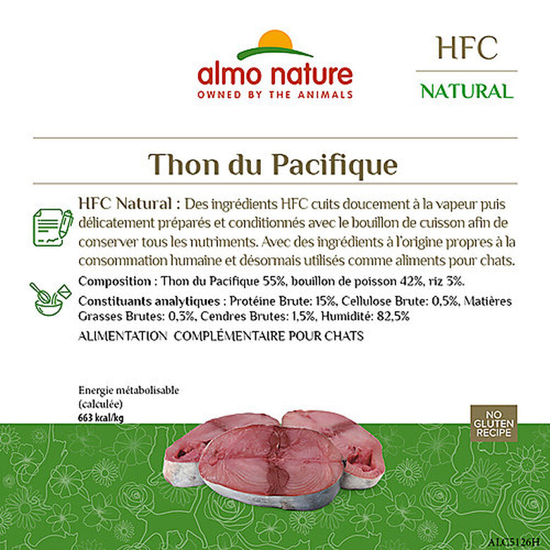 Almo Nature - Pâtée Hfc Natural Thon Du Pacifique - 150g Image numéro 3 Almo Nature - Pâtée Hfc Natural Thon Du Pacifique - 150g Image numéro 3
