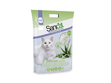 Sanicat - Litière Diamonds Aloe Vera pour Chat - 15L