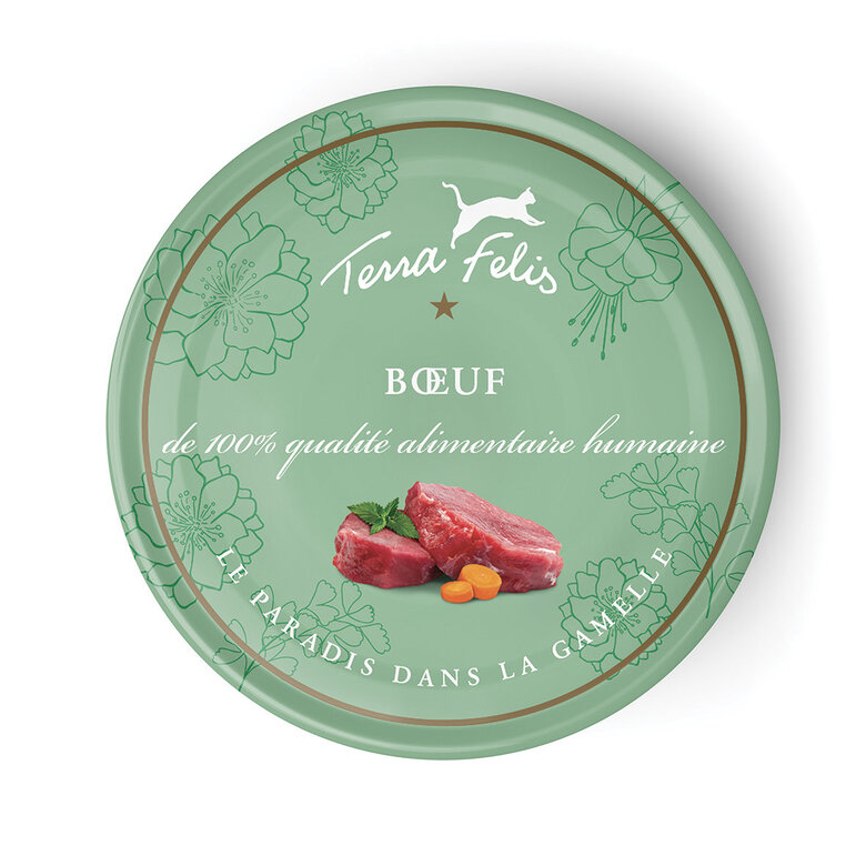 Terra Felis - Aliment Naturel au Bœuf pour Chats - 80g Image numéro 2 Terra Felis - Aliment Naturel au Bœuf pour Chats - 80g Image numéro 2