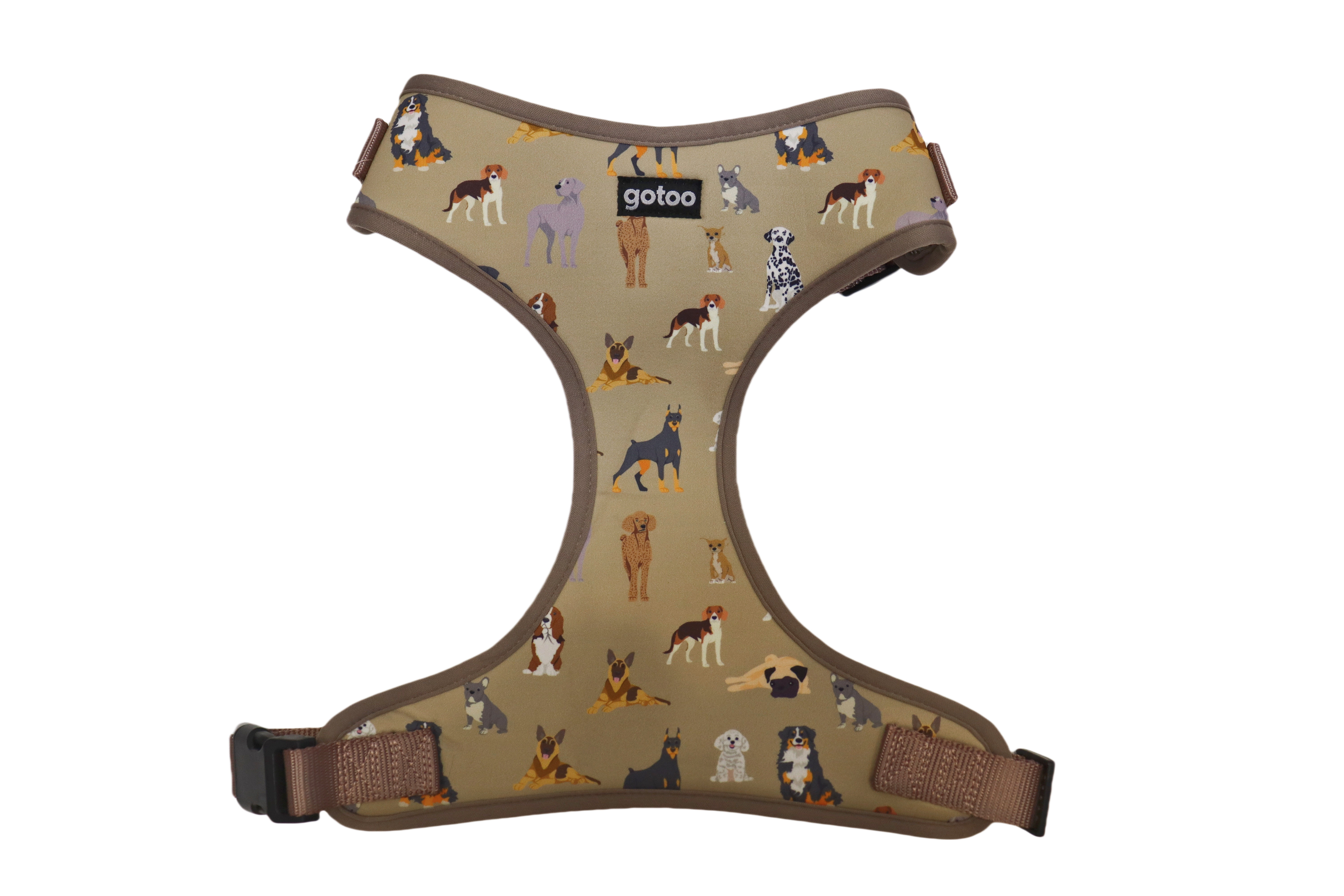 Gotoo - Harnais T-shirt a Motif pour Chien Marron  - L Image num&eacute;ro 1