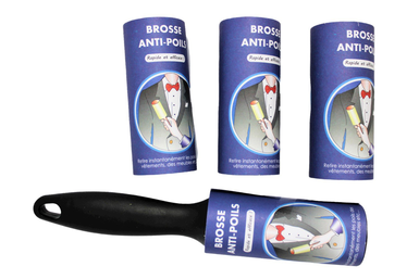 Mon Ami Luki - Brosse Ramasse Poil + 4 Recharges pour Chiens et Chats
