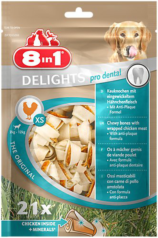 8in1 - Friandises Dental Delights Mini Value pour Chien - x21 image number null