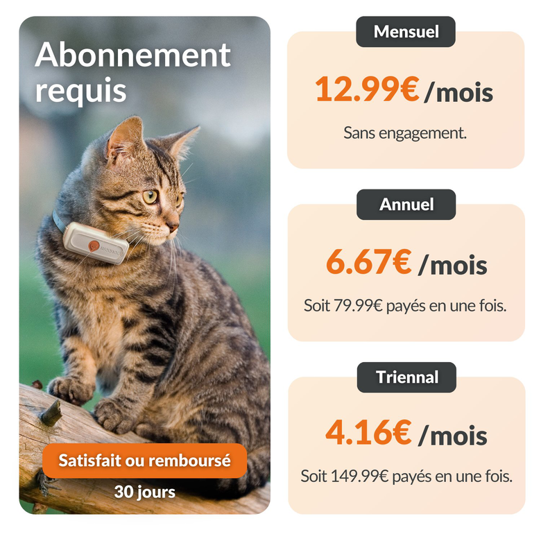 Weenect - Traceur GPS XS Edition 2023 pour Chats - Blanc Image numéro 6 Weenect - Traceur GPS XS Edition 2023 pour Chats - Blanc Image numéro 6