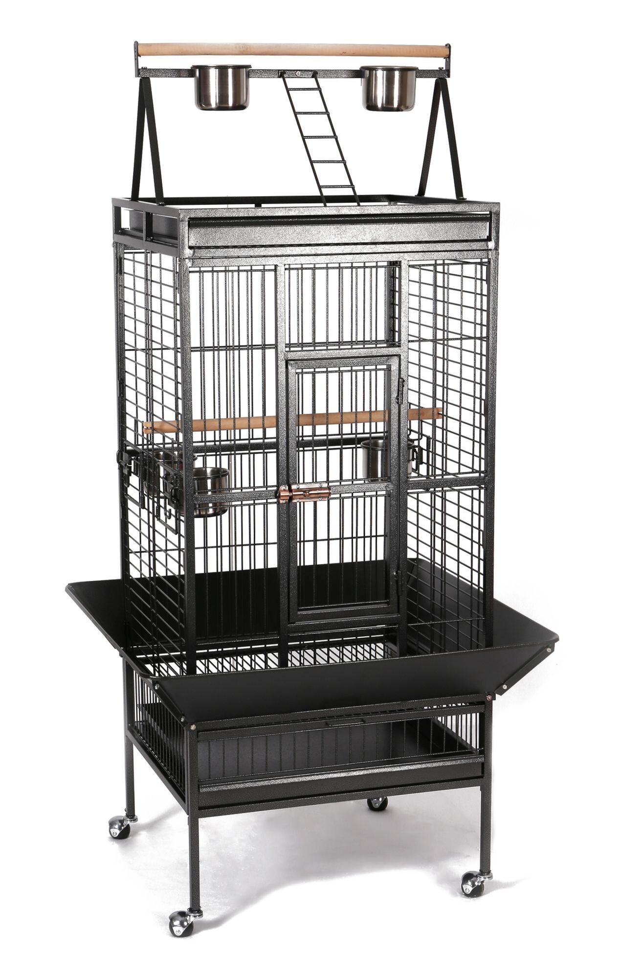 United Bird - Cage Galio avec Roulettes pour Perroquets - Anthracite Image num&eacute;ro 1