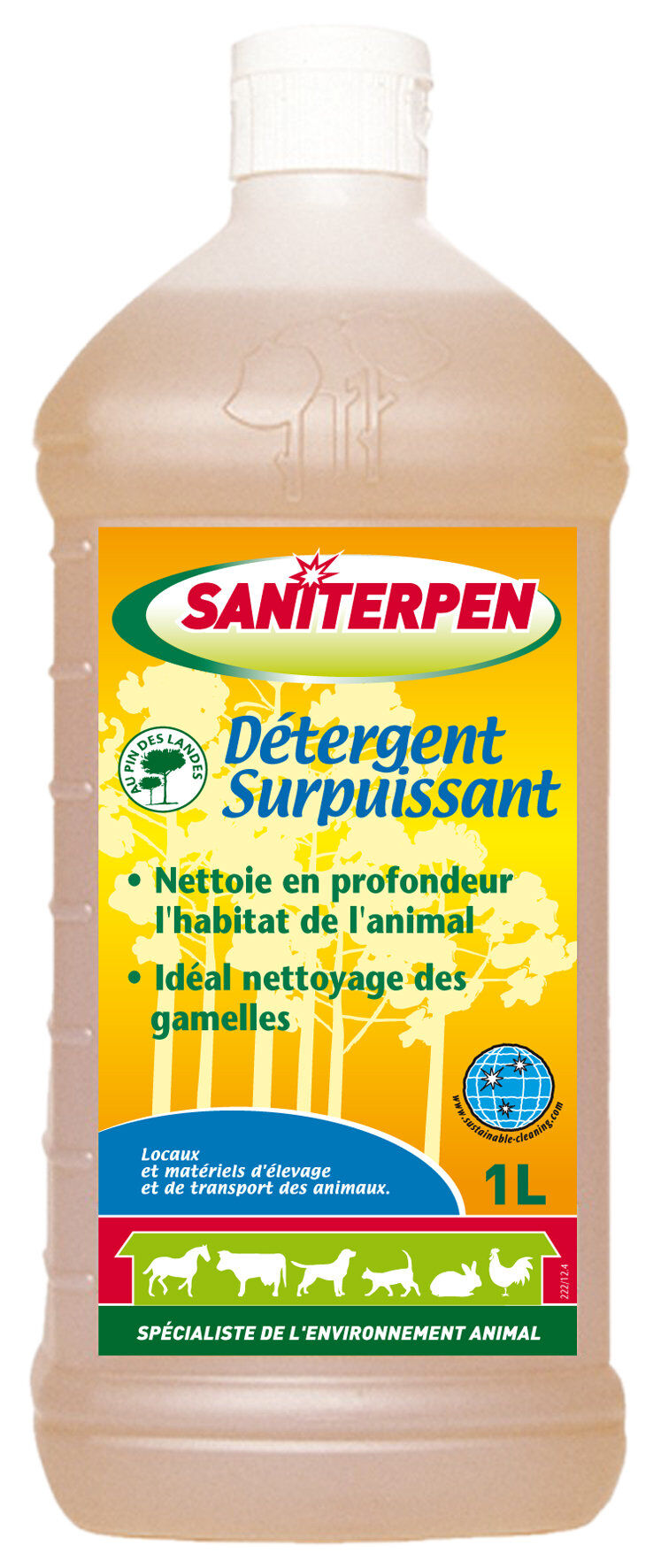 Saniterpen - D&eacute;tergent Surpuissant pour l'Environnement Animal - 1L Image num&eacute;ro 1