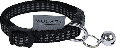 Wouapy - Kit Protect Harnais Laisse et Collier pour Chatons - Noir