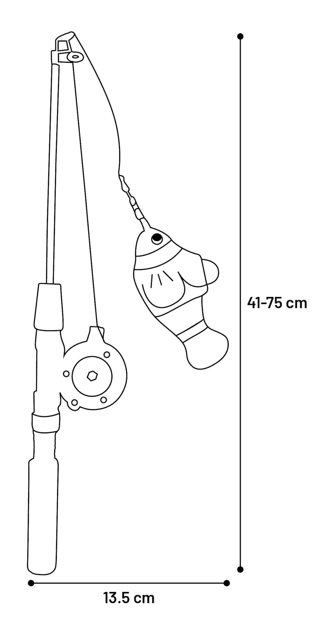 Flamingo - Jouet Rodney Poisson Clown & Canne &agrave; P&ecirc;che pour Chats - 41cm Image num&eacute;ro 5