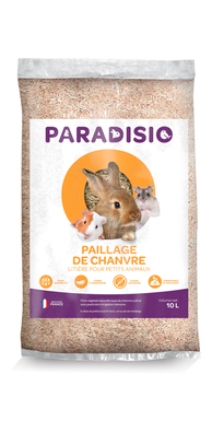 PARADISIO - PAILLAGE DE CHANVRE POUR RONGEURS - 10L