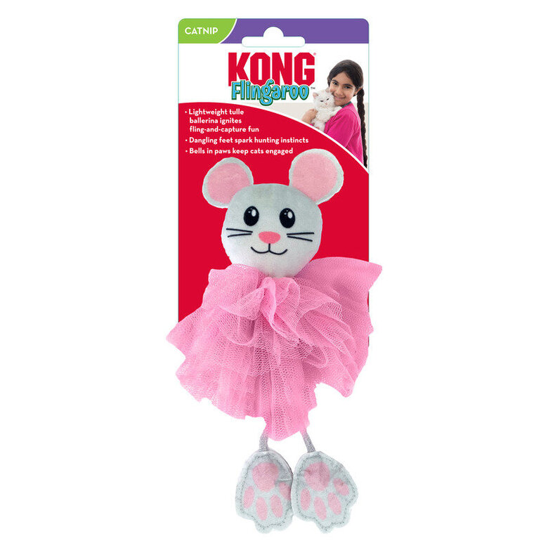 KONG - Jouet Peluche Flingaroo Tutu pour Chats - 17cm Image numéro 1 KONG - Jouet Peluche Flingaroo Tutu pour Chats - 17cm Image numéro 1