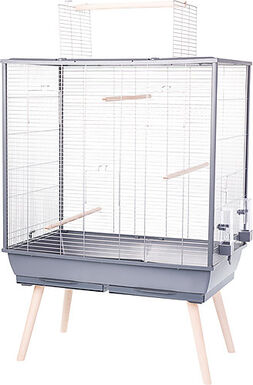 Zolux - Cage Primo Cati Family Blanc et Gris pour Oiseaux - 70cm