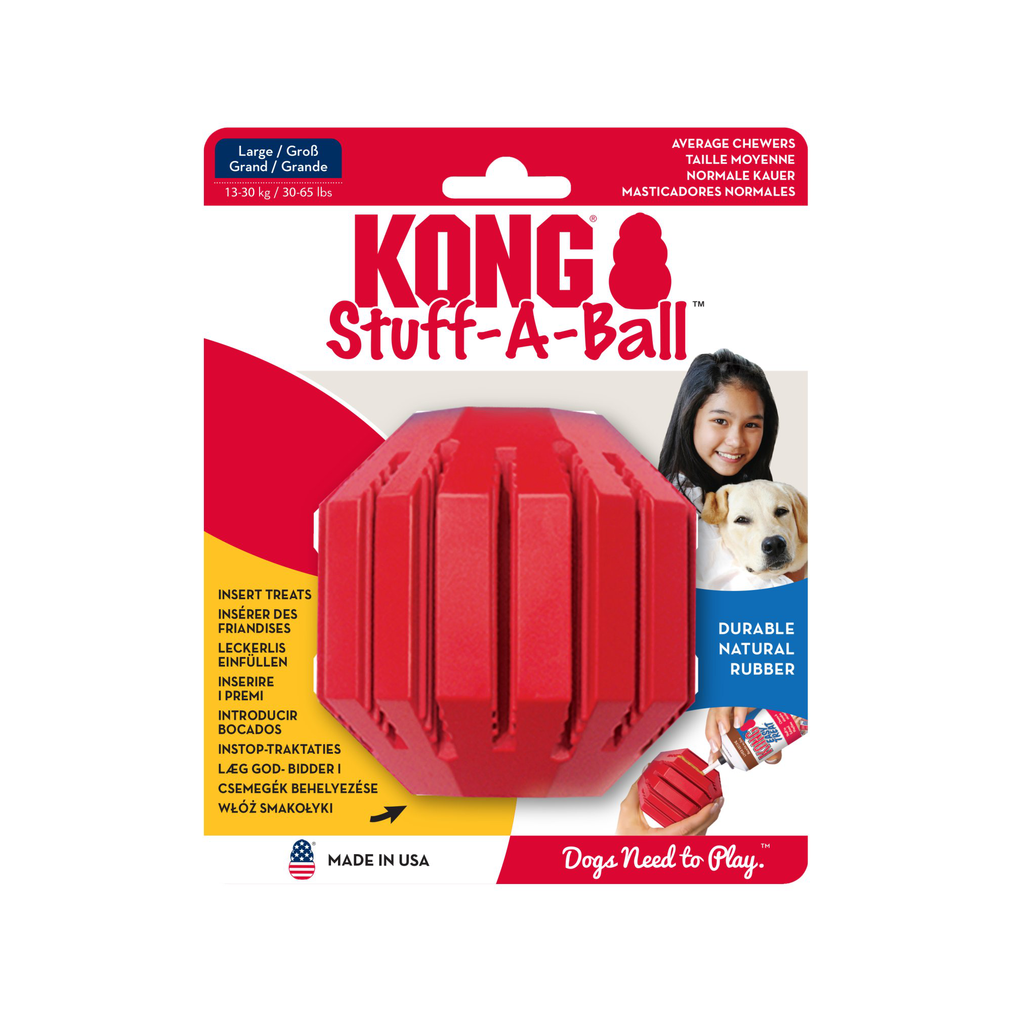 KONG - Balle Stuff-A-Ball pour Chiens - L Image num&eacute;ro 1