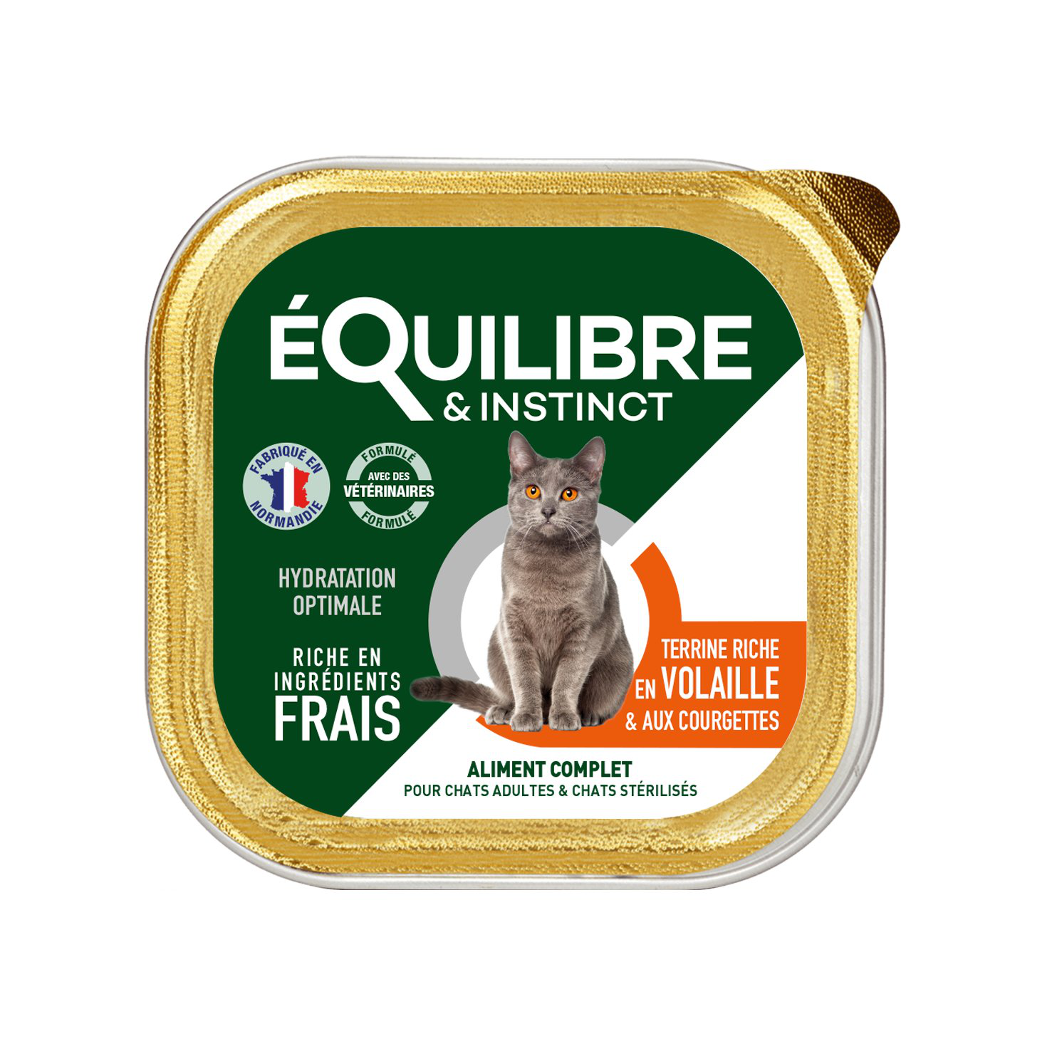 &Eacute;quilibre & Instinct - P&acirc;t&eacute;e &agrave; la Volaille et Courgettes pour Chat - 85g Image num&eacute;ro 1