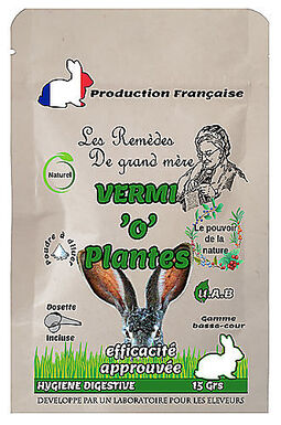 Animalgeo - Sachet Vermifuge Naturel Vermi 'O' Plantes pour Oiseaux - 15g