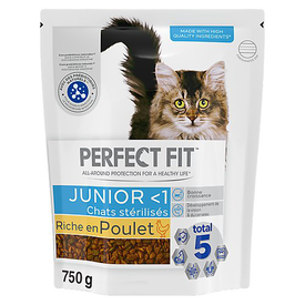 PERFECT FIT - Croquettes Riche en Poulet pour chaton stérilisé - 750g