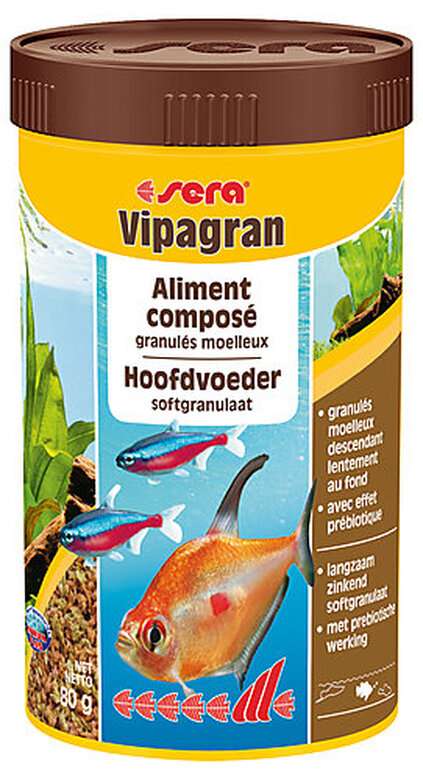 Sera - Aliments Granulés Moelleux Vipagran pour Poissons - 250ml image number null