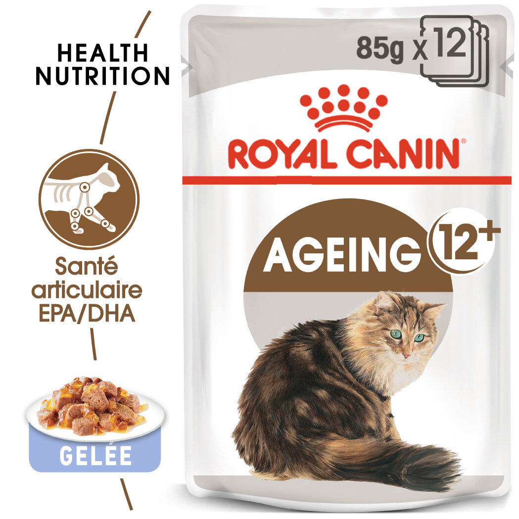 Royal Canin - Bouch&eacute;es en Gel&eacute;e AGEING12+ pour CHAT SENIOR - 12 x 85g Image num&eacute;ro 1