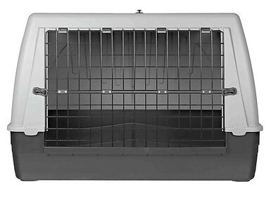 Trixie - Box de transport Journey, M–L: 100 × 65 × 60 cm, noir/gris