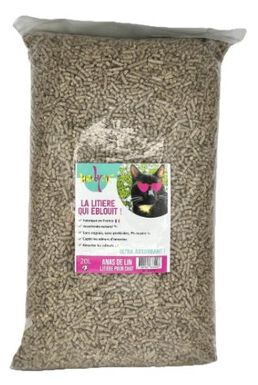 WasaByCat - Litière Chat Granulés Anas de Lin pour Chat