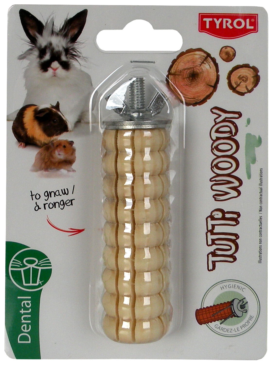 Tyrol - Friandise Croq'Bois &agrave; Ronger pour Rongeurs et Lapins - 10cm Image num&eacute;ro 3