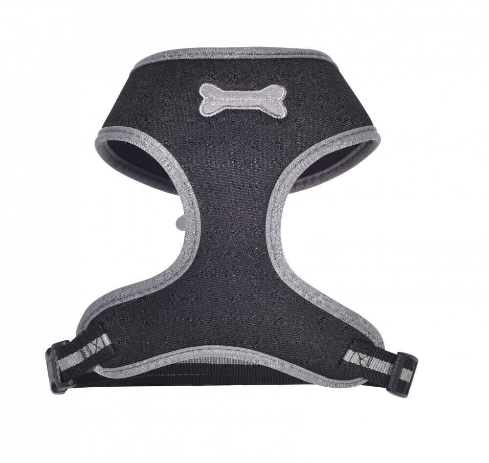 Bobby - Harnais Pap Arlequin En Nylon Noir pour Chien - M Image num&eacute;ro 3
