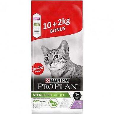 Pro Plan - Croquettes Sterilised à la Dinde pour Chat Adulte Stérilisé - 10+2Kg