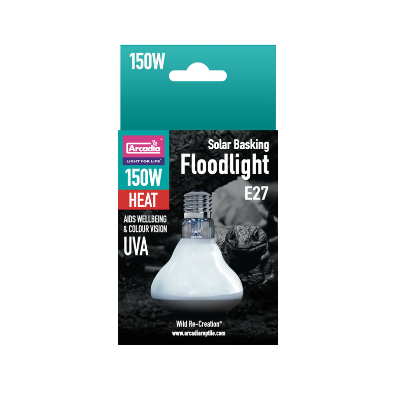 Arcadia - Spots Solar Basking Floodlight 150 Watt - Réptiles Image numéro 2 Arcadia - Spots Solar Basking Floodlight 150 Watt - Réptiles Image numéro 2