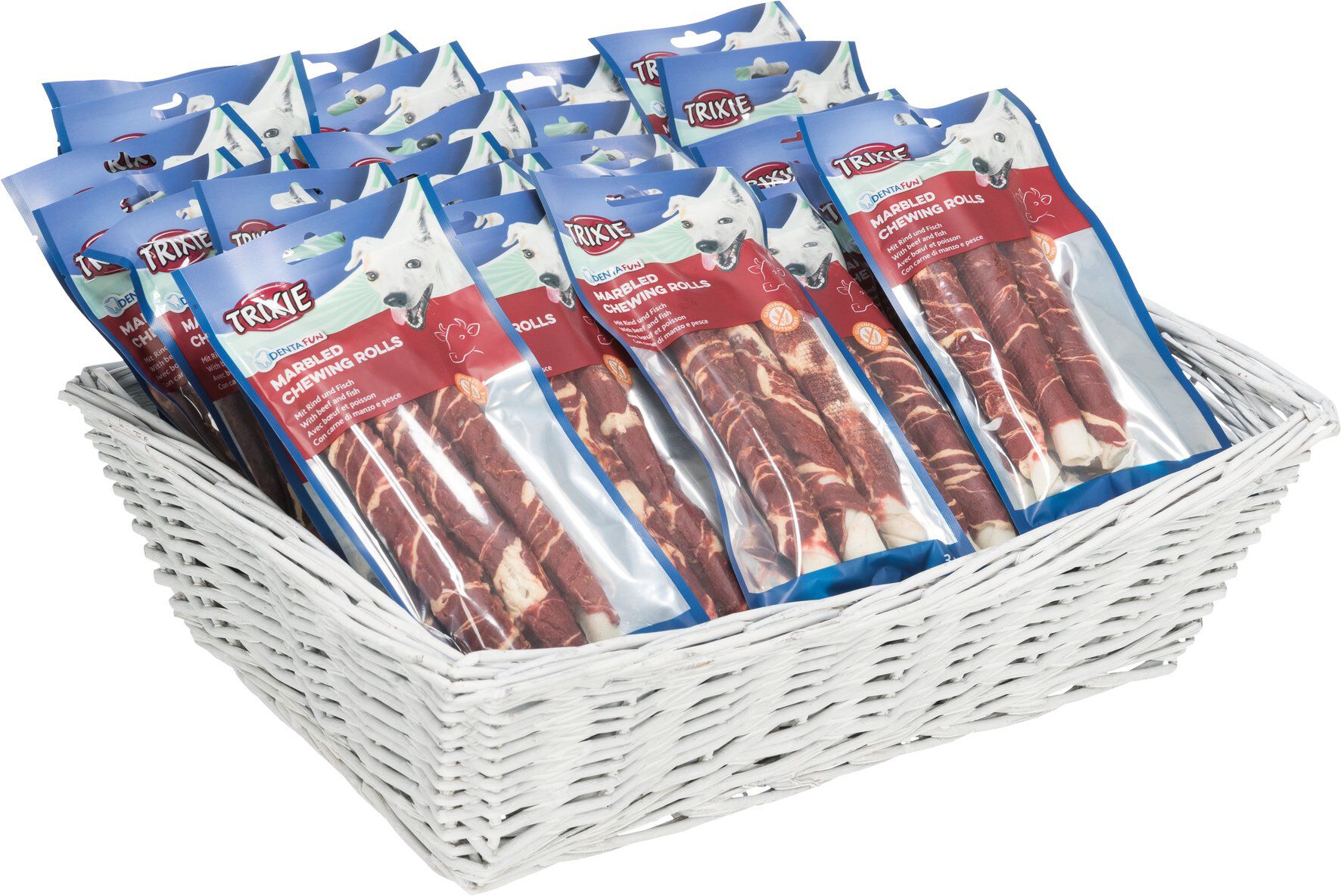 Trixie - Denta Fun Marbled Beef Chewing Rolls - 17cm 3 Pcs/140g Image num&eacute;ro 1