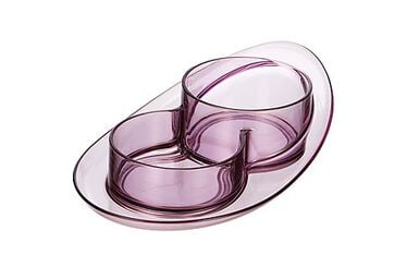 Ferribiella - Gamelle Double Saturno Rose pour Chiens - 350ml/550ml