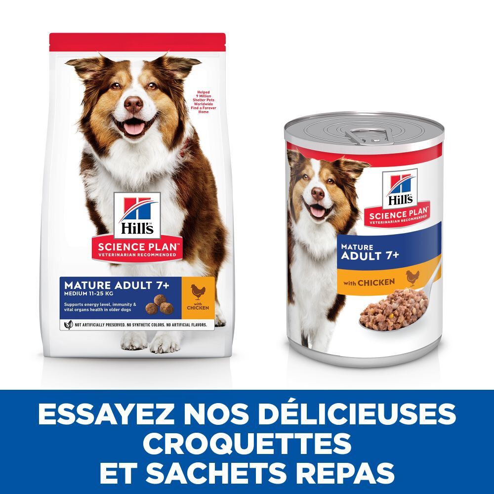 Hill's Science Plan - Mature Adult croquettes pour chien &acirc;g&eacute; au poulet - 2,5kg Image num&eacute;ro 8