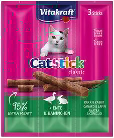 Vitakraft - Cat Stick Mini au Canard et Lapin pour Chat - x3