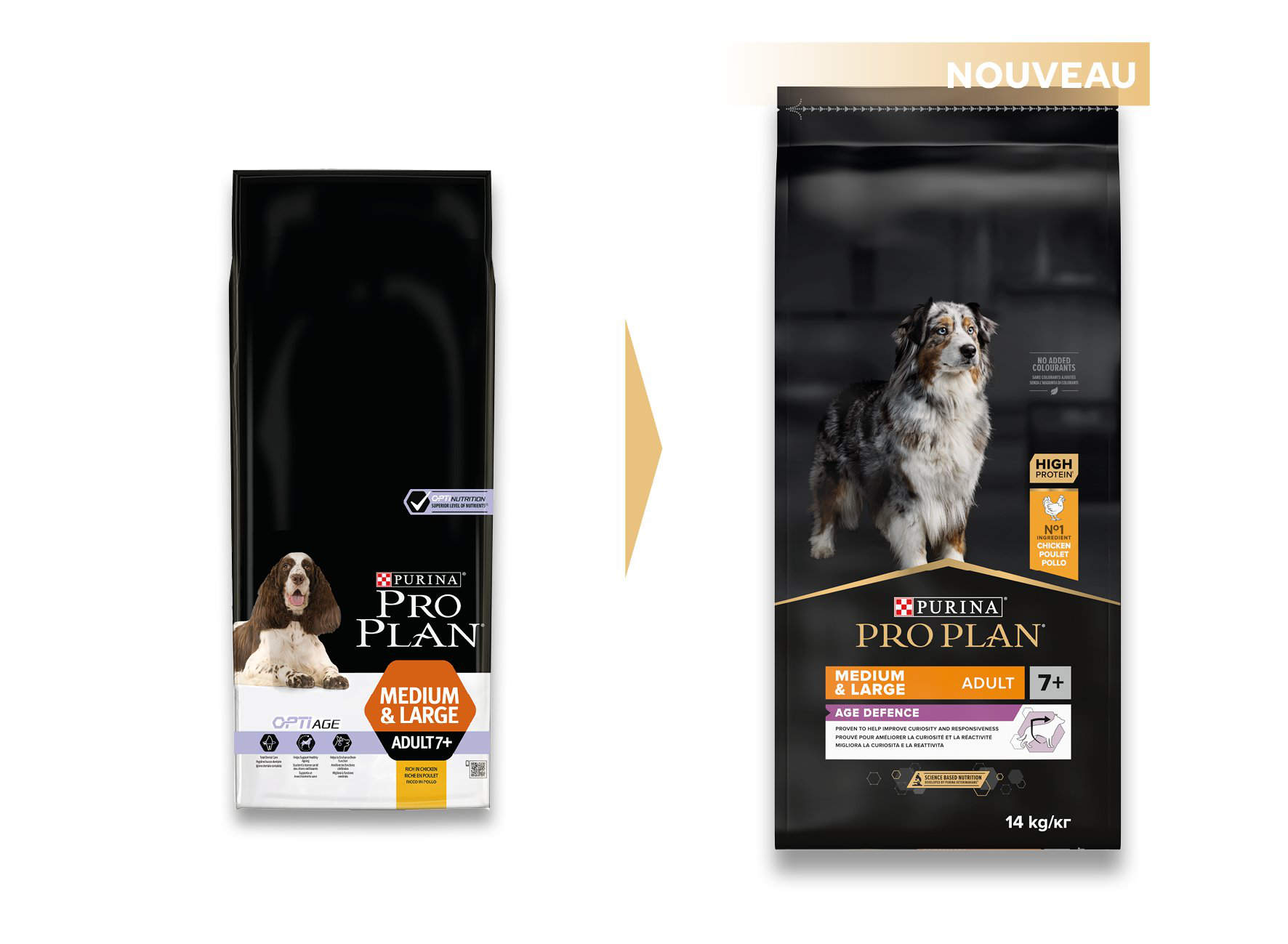 Pro Plan - Croquettes Optiage Medium & Large Adult 7+ Poulet pour Chien Senior - 14Kg Image num&eacute;ro 3