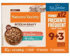 Nature's Variety - Pochon Bouch&eacute;es en Sauce Multipack S&eacute;lection Poisson - 12x85g