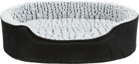 Trixie - Vital Coussin Lino, ovale, noir/gris