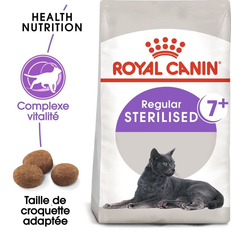 Royal Canin - Croquettes Sterilised 7+ pour Chat Senior - 3,5Kg Image numéro 2 Royal Canin - Croquettes Sterilised 7+ pour Chat Senior - 3,5Kg Image numéro 2
